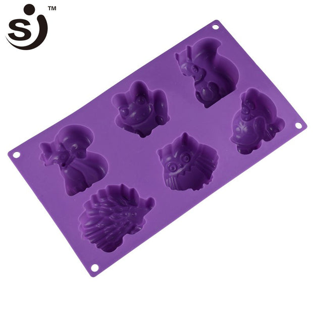 Onhand Animals Hedgehog Owl Squirrel Silicone Mold cake  Pop