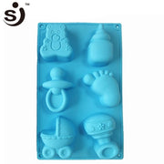 Onhand Big Bear Carriages Bottle Feet Silicone Cake Mold