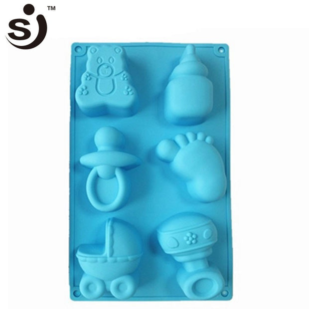 Onhand Big Bear Carriages Bottle Feet Silicone Cake Mold