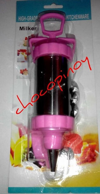 High-grade stainless steel syringe/Cake Deco Plunger w/4Tips