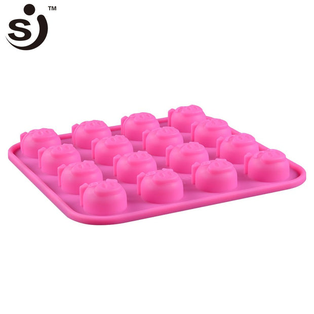 Onhand peppa pig silicone chocolate mold pig cake molder
