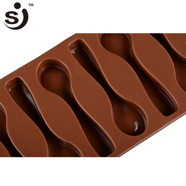 Onhand Chocolate Mold 6pcs Spoon Shape silicone spoon mould