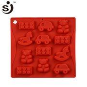 Onhand 16 Cavity Car Bear Lego Silicone Chocolate Mold  Baby