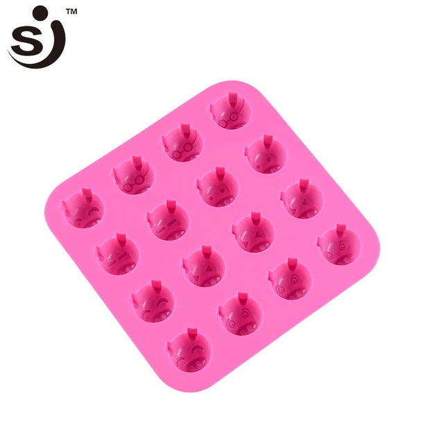 Onhand peppa pig silicone chocolate mold pig cake molder