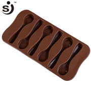 Onhand Chocolate Mold 6pcs Spoon Shape silicone spoon mould