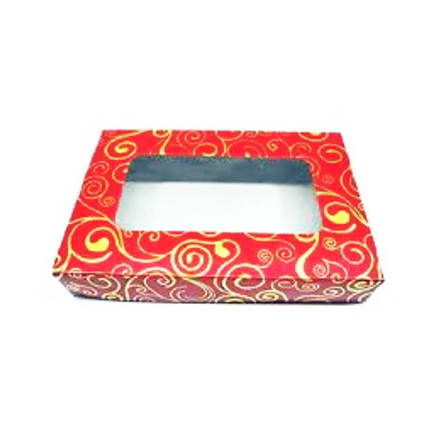 20pcs Red Swirl Box Mini Tray(5.5x3.5x1inches)