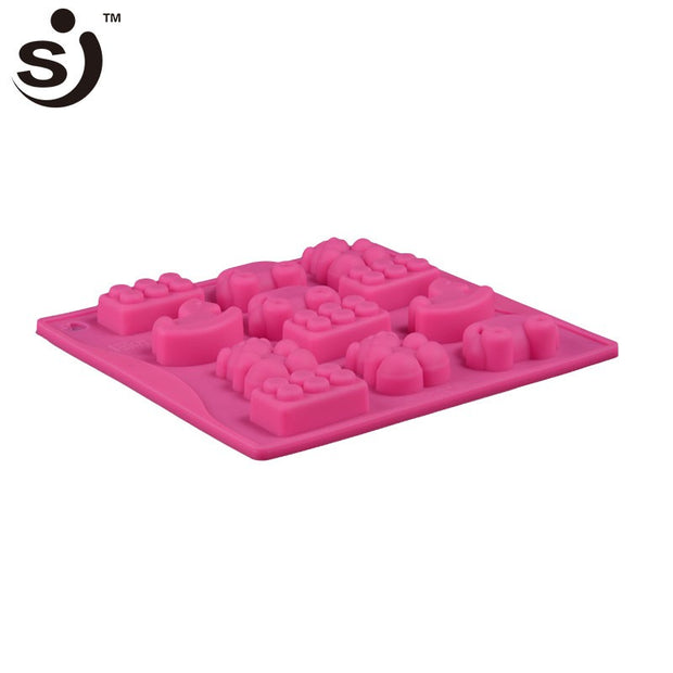 Onhand 16 Cavity Car Bear Lego Silicone Chocolate Mold  Baby