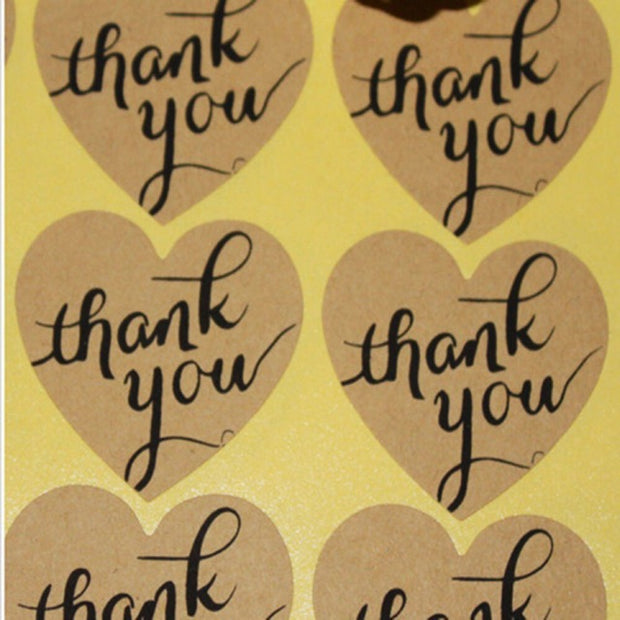 Thank You Heart Stickers
