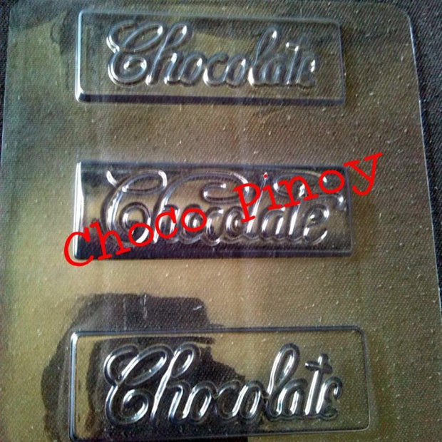 Onhand Chocolate Bar Molder with Chocolate Word