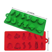 Onhand Christmas Tree Socks Snowman Santa Silicone Molder