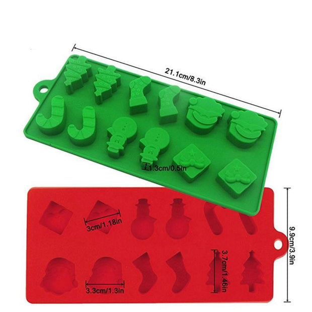 Onhand Christmas Tree Socks Snowman Santa Silicone Molder