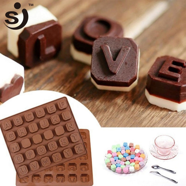 Onhand 30Mini Letters Alphabet Mould Silicone Chocolate Mold