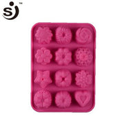 Onhand 12 Cavities Flowers Choco Silicone Mini 3D Cake Molds