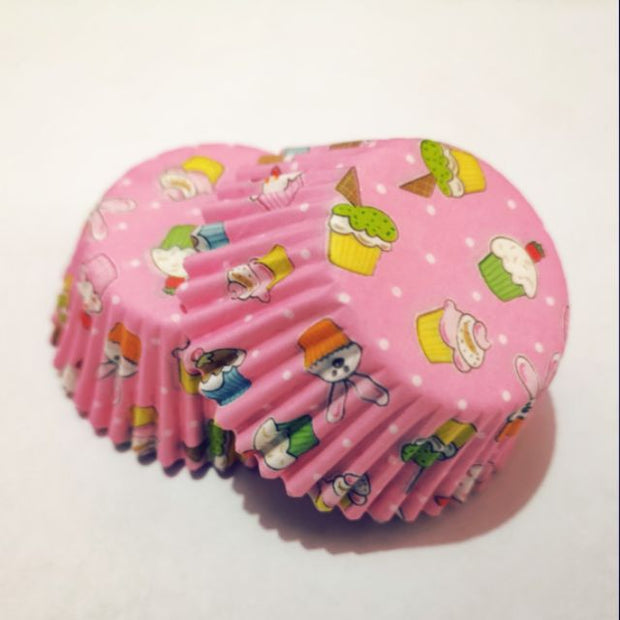 200pcs Pink Cupcake Design Liner Onhand
