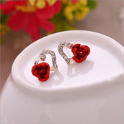 Flower Heart Earrings