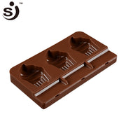 Onhand 3 Cavities Popsicle Molder Silicone Ice Cream Mold