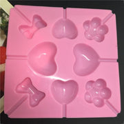 Heart Shape Lollipop Silicone Mold Cake Decoration Fondant