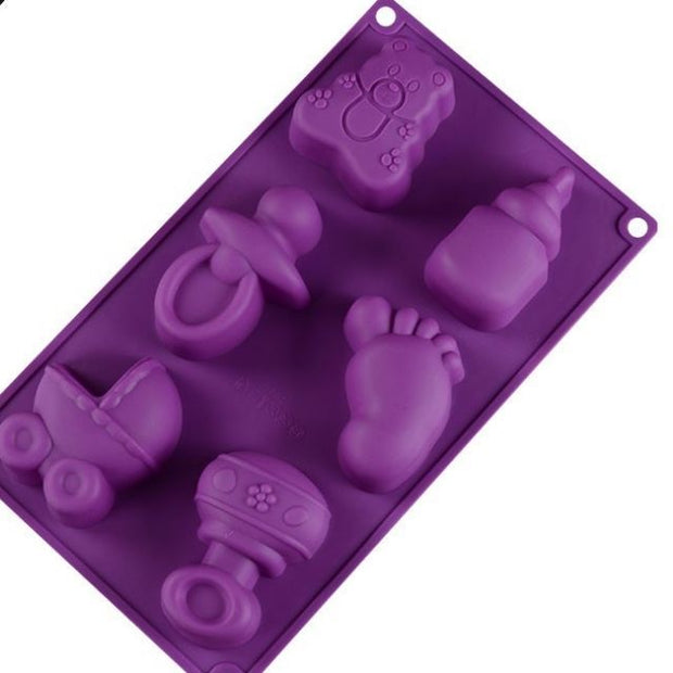 Onhand Big Bear Carriages Bottle Feet Silicone Cake Mold