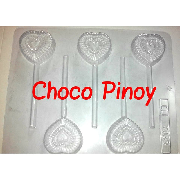 Heart Chocolate Lollipop Molder Onhand