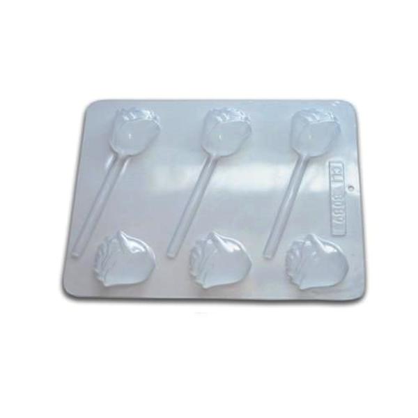 Rose 3d Flower Chocolate Lollipop Molder