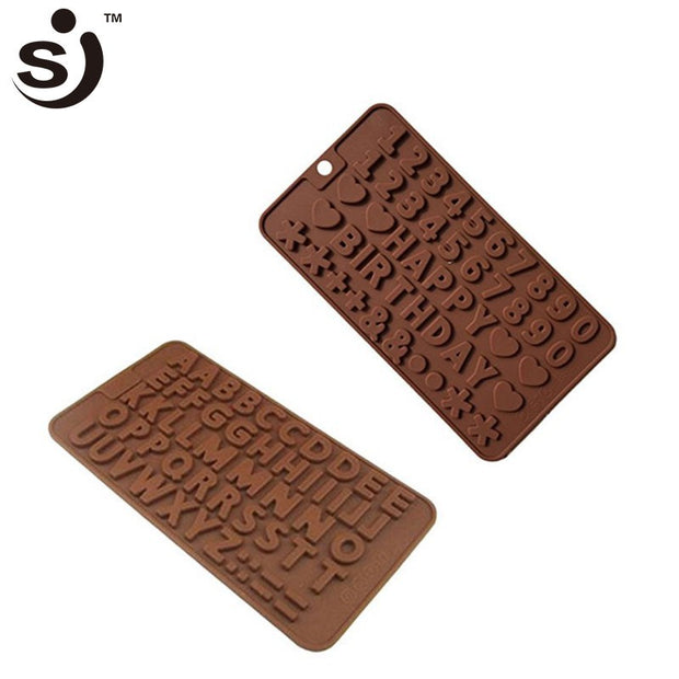 Onhand Alphabet and Number Set Silicone Mould Chocolate 2pcs
