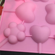 Heart Shape Lollipop Silicone Mold Cake Decoration Fondant