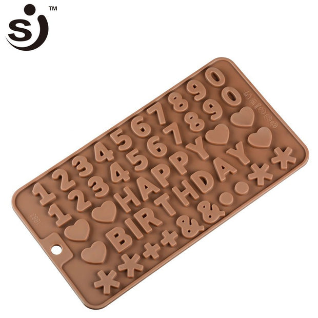 Onhand Alphabet and Number Set Silicone Mould Chocolate 2pcs