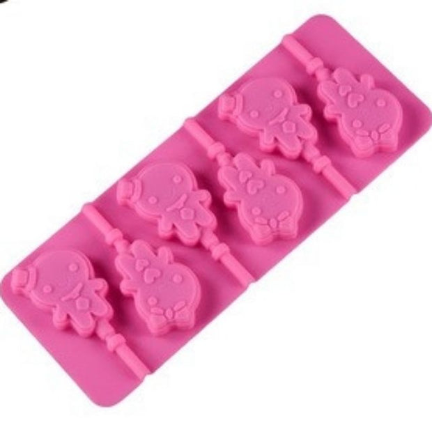 Onhand Baby Shape 6 Cavity Silicone Lollipop Molds Children
