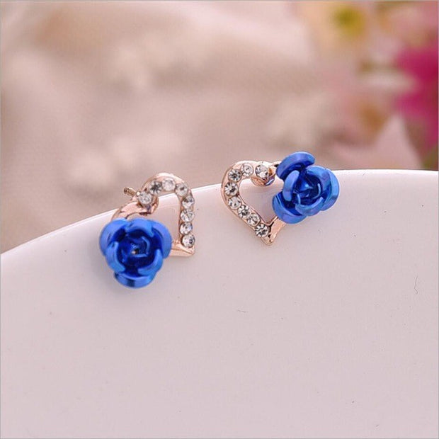 Flower Heart Earrings