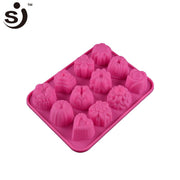Onhand 12 Cavities Flowers Choco Silicone Mini 3D Cake Molds