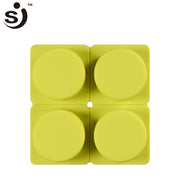 Onhand 4 Cavity Silicone Round Circle Mold Soap Moulds