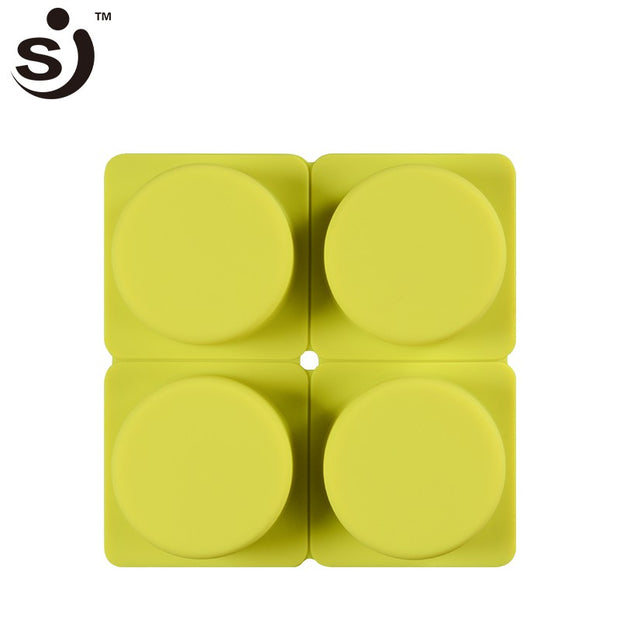Onhand 4 Cavity Silicone Round Circle Mold Soap Moulds