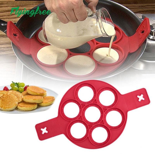 Non Stick Pancake and Egg Silicone Pan Flip Molder