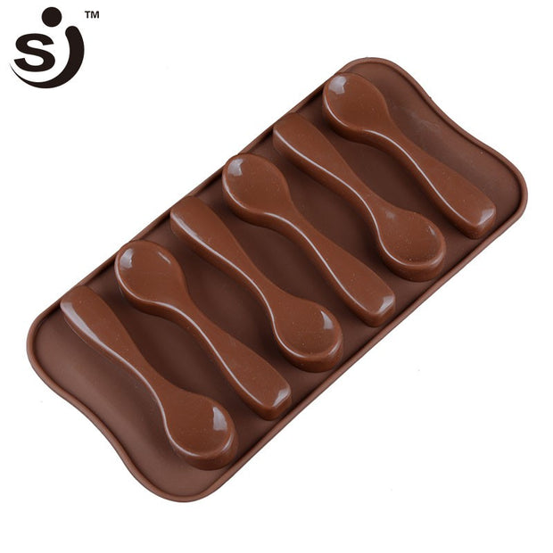 Onhand Chocolate Mold 6pcs Spoon Shape silicone spoon mould