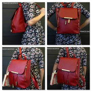 [FREE SHIPPING] Frances Backpack (Maroon)