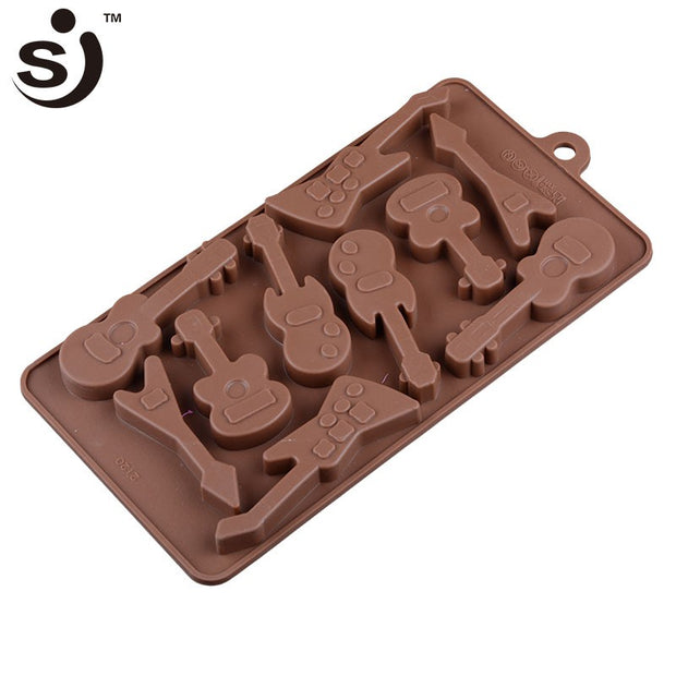 Onhand Guitars Music Instruments 3d Silicone Chocolate Mold