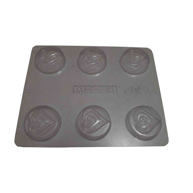 Cookie Mold with Chocolate Hearts