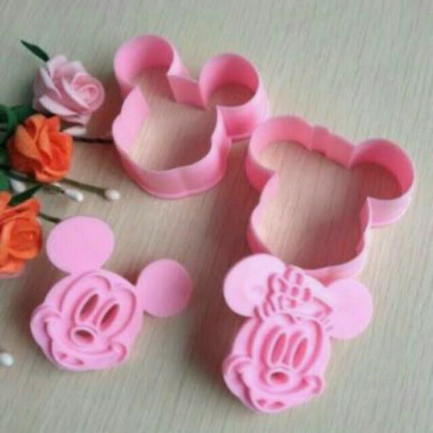2 pcs Mickey Mouse Cookie Cutter
