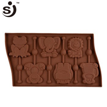 Onhand Big Bear Lion Elephant Safari Lollipop Silicone Mold
