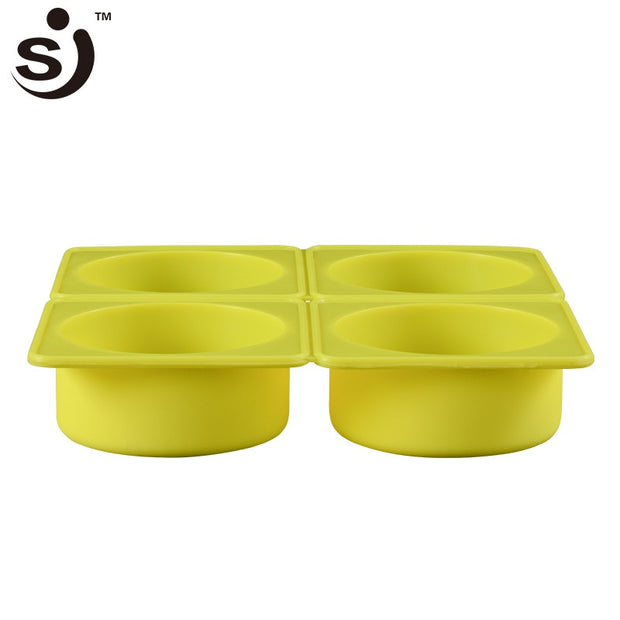 Onhand 4 Cavity Silicone Round Circle Mold Soap Moulds