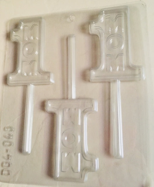 #1 Mom and #1 Dad Chocolate Lollipop Lolly Mould Mold Molder