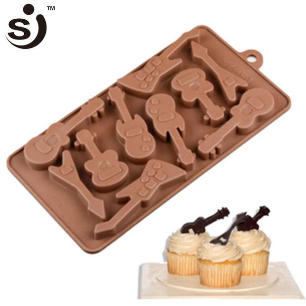 Onhand Guitars Music Instruments 3d Silicone Chocolate Mold