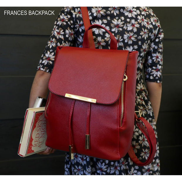 [FREE SHIPPING] Frances Backpack (Maroon)