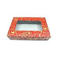 20pcs Red Swirl Box Mini Tray(5.5x3.5x1inches)