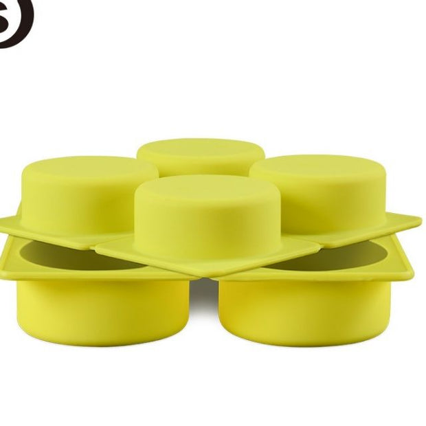 Onhand 4 Cavity Silicone Round Circle Mold Soap Moulds
