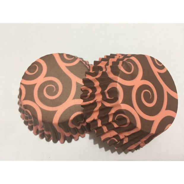 200pcs Pink Swirl Design Cupcake Liner