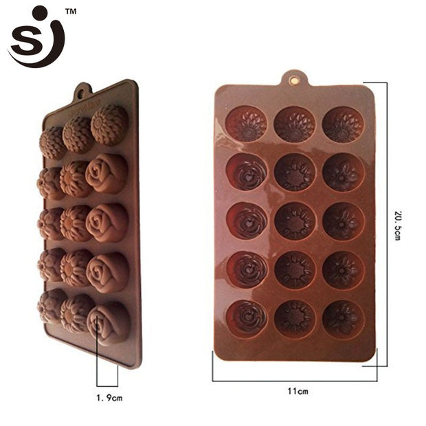 Onhand Food Grade Non-stick Flower Chocolate Silicone Mold