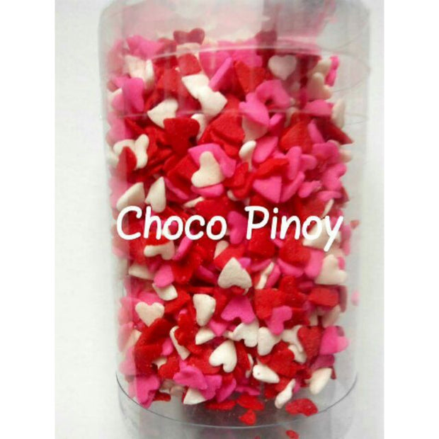 Red Pink White Heart Sprinkles