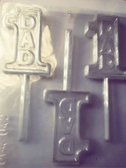 #1 Mom and #1 Dad Chocolate Lollipop Lolly Mould Mold Molder
