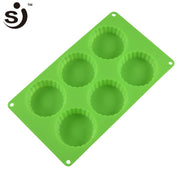 Onhand 6 Cavities Non-Stick Silicone Baking Muffin Cake Pan